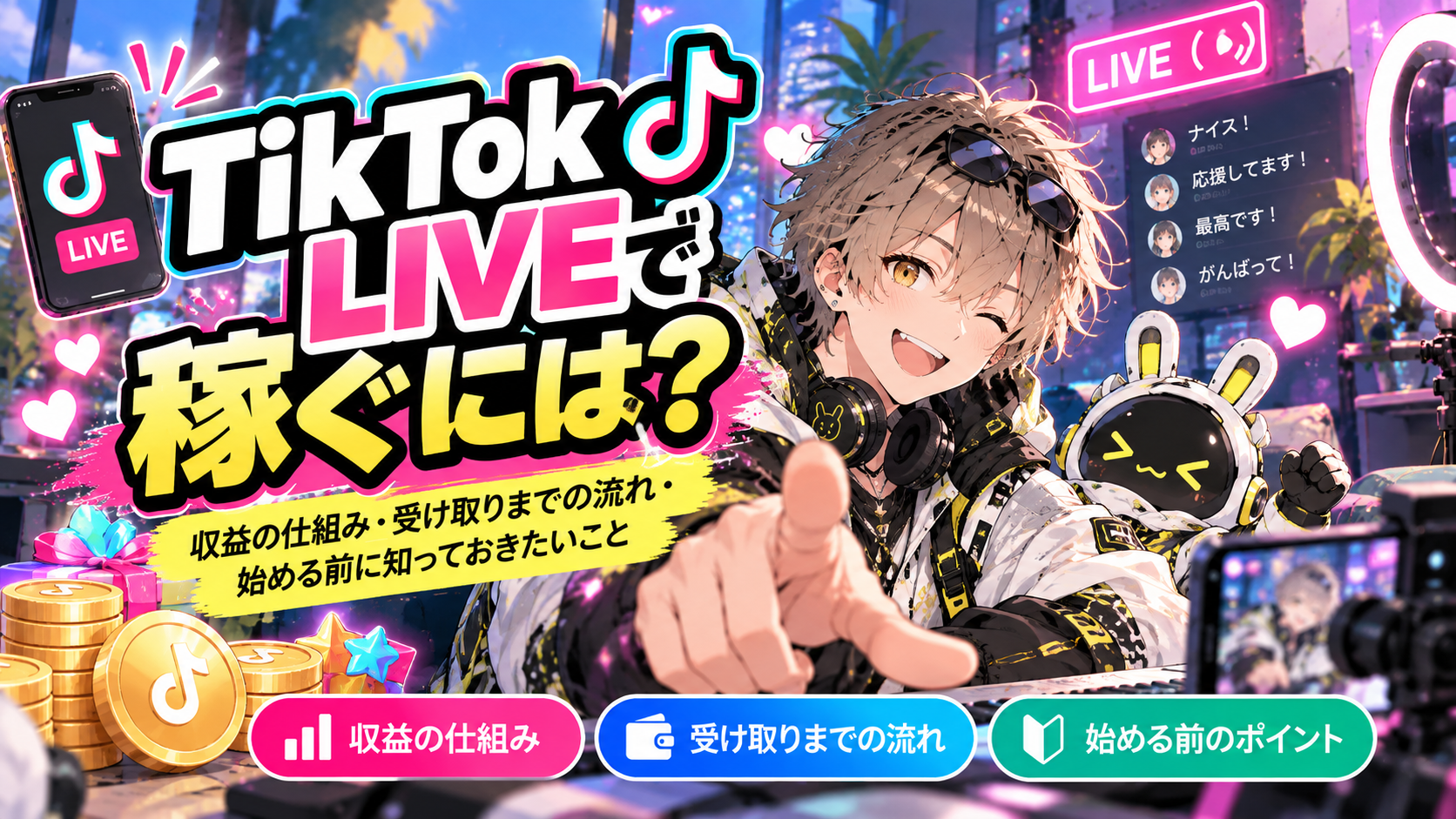 TikTok LIVEで稼ぐには？収益の仕組み・受け取りまでの流れ・始める前に知っておきたいこと