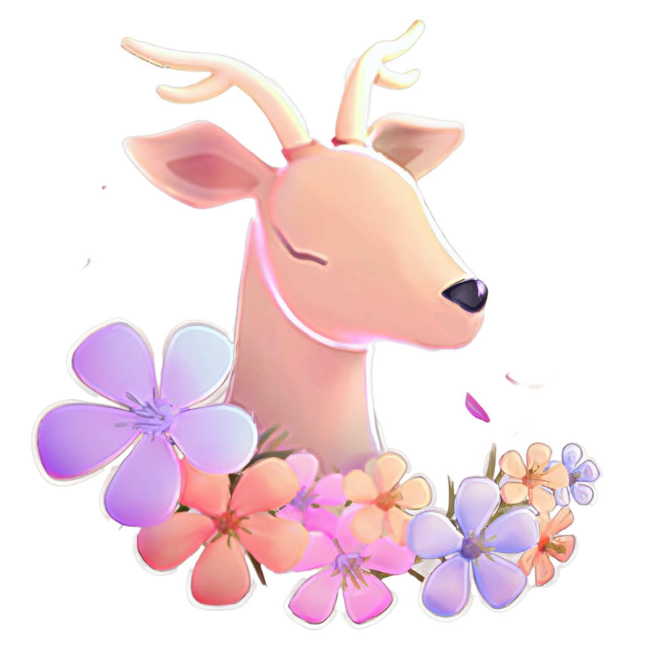 鹿と花ギフト画像