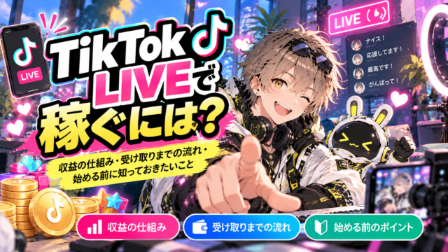 TikTok LIVEで稼ぐには？収益の仕組み・受け取りまでの流れ・始める前に知っておきたいこと